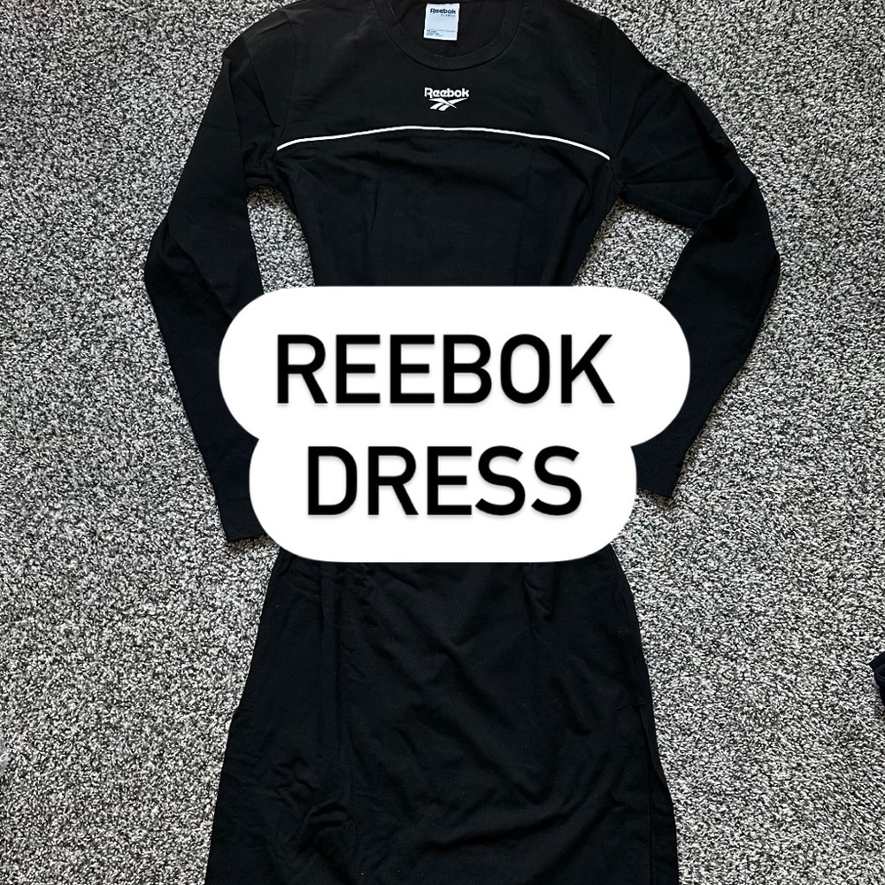 Black sports dress Reebok M cotton